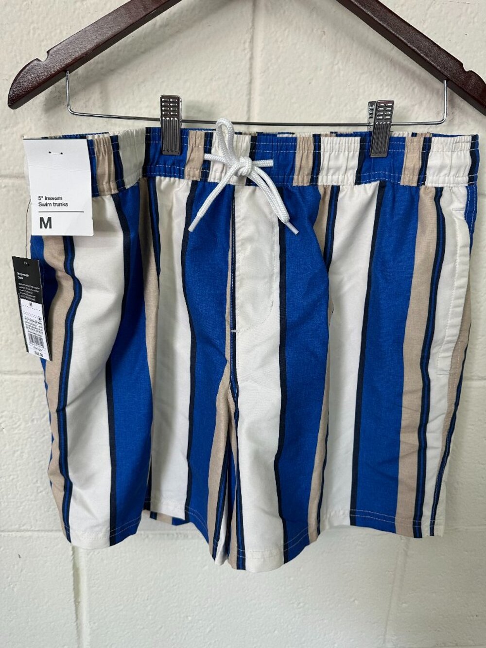 NWT Original Use Blue Johnny Stripe Swim Trunks Multiple Sizes Available